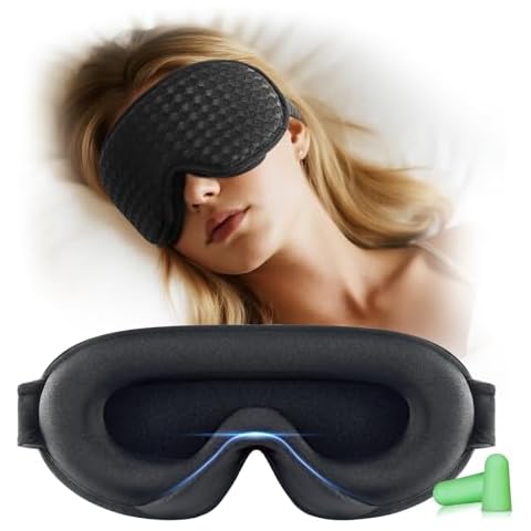 Sleep Mask, Eye Mask, Zero Eye Pressure Sleeping Eye Mask- 100% Blackout 3D Sleep Masks Cover