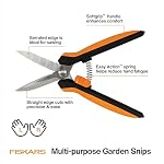 Fiskars Taille des feuilles pour le jardinage, polyvalent 8" Jardins fourrés avec gaine et SoftGrip Poignée, idéale pour couper des pots, des sacs et des fils de chambre de bébé