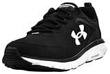 Under Armour Men's Charged Assert 9 Running Shoe, Black (001)/White, 11 X-Wide US