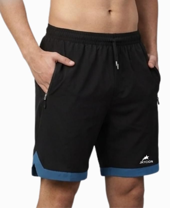 Image of Men's Running Shorts Lightweight Sports Shorts with Zipper Pockets Quick Dry Gym, Running & Workout Shorts