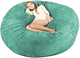 Saco de gran tamaño: 70 x 31 pulgadas: se pliega en un asiento que te ama y se adapta a tu cuerpo;con espacio para dos, puede acurrucarse cerca, compartir con un amigo o extenderse para relajarse realmente (¡SOLO CUBIERTA DE BOLSA, SIN RELLENO!)