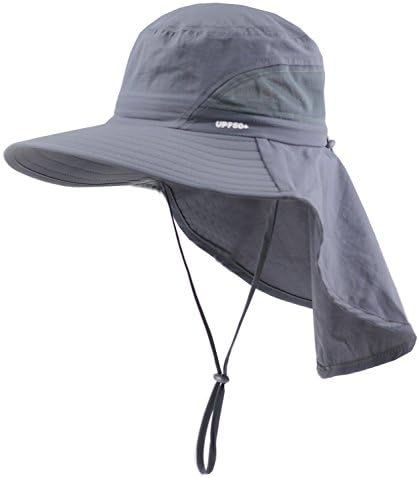 MZLIUChild Sun Protection Cap Wide Brim Hat with Neck Flap UPF 50+ Kids (3T-7T)