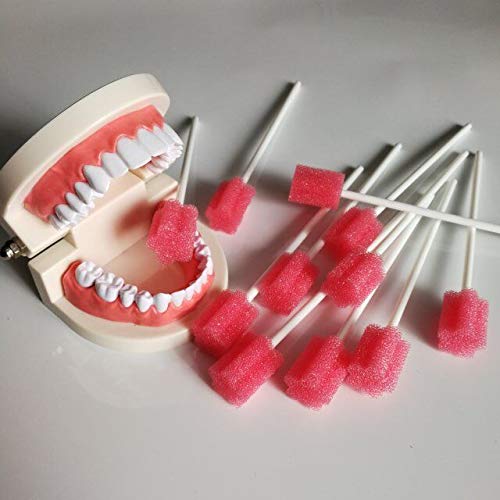 Munkcare Oral Swabs Flavored Lemon- Elderly Tooth Cleaning Sponges 150 Counts #TOP4