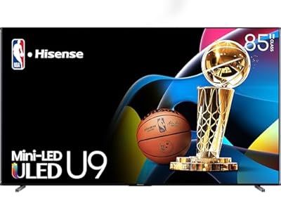 Hisense 85-Inch Class U9 Series Mini-LED ULED 4K UHD Google Smart TV (85U9N, 2024 Model) - QLED, Native 144Hz, Full Array Local Dimming, Game Mode Pro, 480 Motion Rate (Renewed)