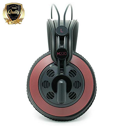 Akg M220 Pro Stylist Professional Large Diaphragm Dj Semi-Open High Definition Over-Ear Studio Headphones - Red #TOP3