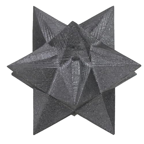 Adornos Merkaba en Shungit natural, tallas sagradas de estrellas de seis puntas, generadores de energía meditativa, cristales de reiki curativos, decoración del hogar