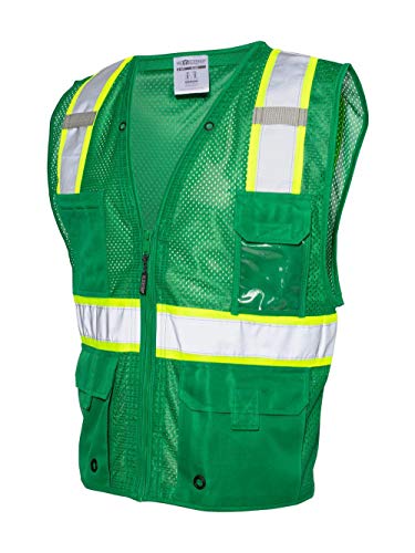 ML Kishigo - Mesh Enhanced Visibility Multi-Pocket Vest - B100-107 - S/M - Green/Lime - B104