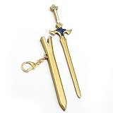 Feidiao Anime SAO Sword Art Online Collier Porte-clés en métal Pendentif en Cristal Kirito épée Cosplay Accessoires Bijoux SAO Asuna Knight of Blood Porte-clés (C)