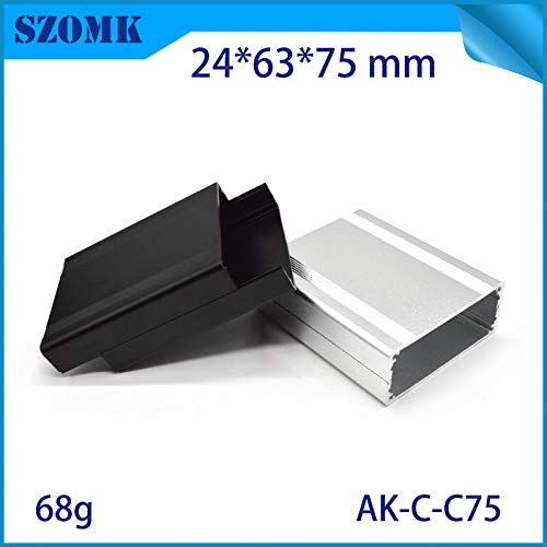 Gimax 4 pcs, 246375mm separated enclosure electronics extrusion aluminum junction housing custom aluminum enclosure - (Color: black)