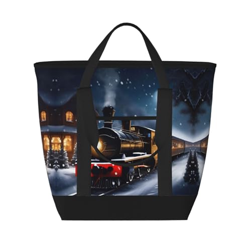 Sac isotherme motif Noël et nuit d'hiver le cadeau idéal pour voyage et adulte