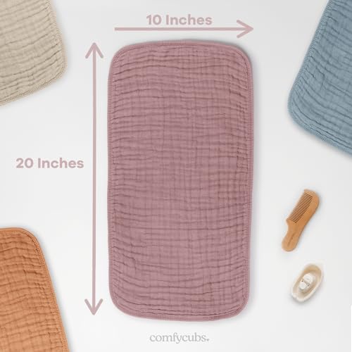 image for Comfy Cubs Muslin Burp Cloths 20