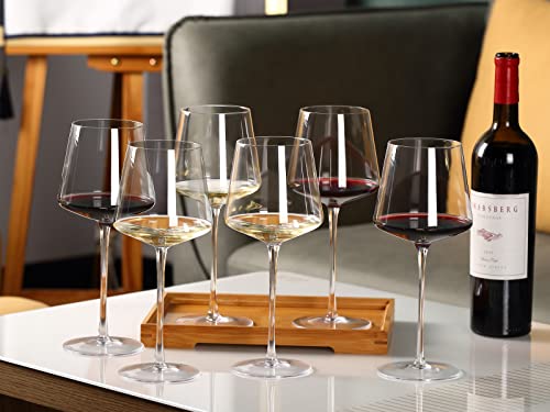 image for Physkoa Wine Glasses Set 6-18oz-LeadFree Wine Glass with Long Stem,Cle