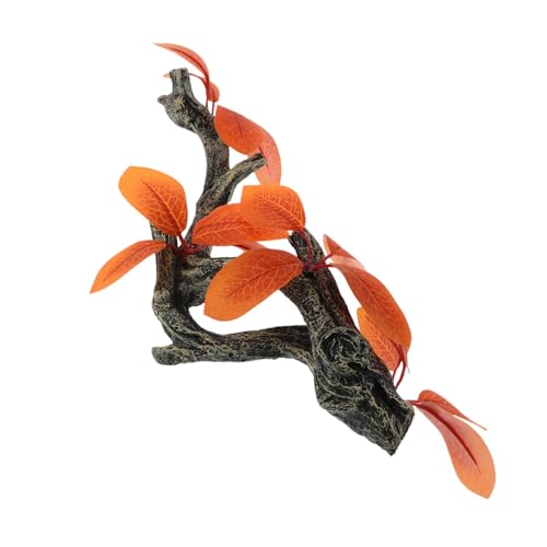 ROMISBABA Reptilienranke Orange Terrarium Dekoration
