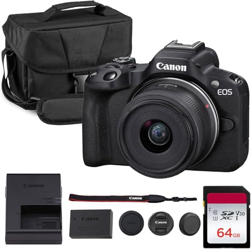 Canon EOS R50 mirrorless camera with 18-45mm lens