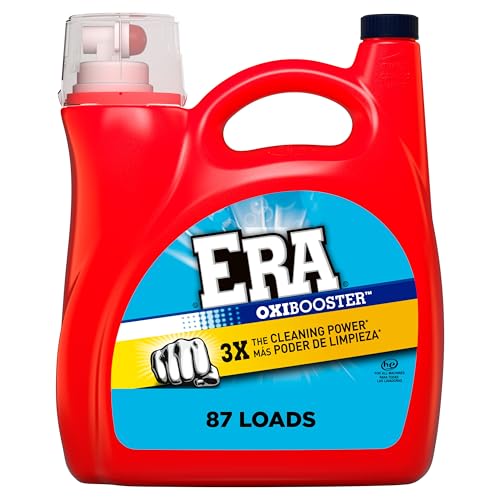 Era Oxibooster Liquid Laundry Detergent, 154 fl oz, 87 Loads Powerful Laundry Detergent for Stain Removal, Tough on Stains, Era Active Spot Fighter High EfficiencyDetergent by Era - Used condition - US$11.04