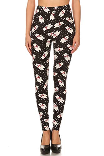 iZZYZX Women s 3X 5X Polar Bear Snow Pattern Printed Leggings