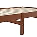 Merax Holzbett 90x200cm, Einzelbett mit Zwei Schubladen auf Rollen, Flachbetten mit Stabile Lattenroste, Ohne Kopfteil, Kinderbett Futonbett Bettrahmen für Erwachsene Teenager, Kiefer+MDF, Rotbraun