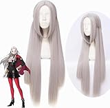 QWIFCMJF - Edelgard Cosplay Fire Emblem Three Houses Cosplay Wig, Silver, Synthetic Hair, Straight, Modern, One Size, Female, Costume Wigs