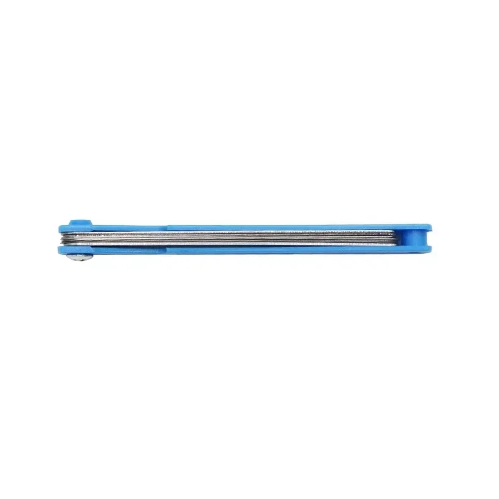 Juego de galgas de espesores, Calibrador de espesores portátil 17 hojas, 100 mm longitud, calibrador métrico 0,02 a 1,00