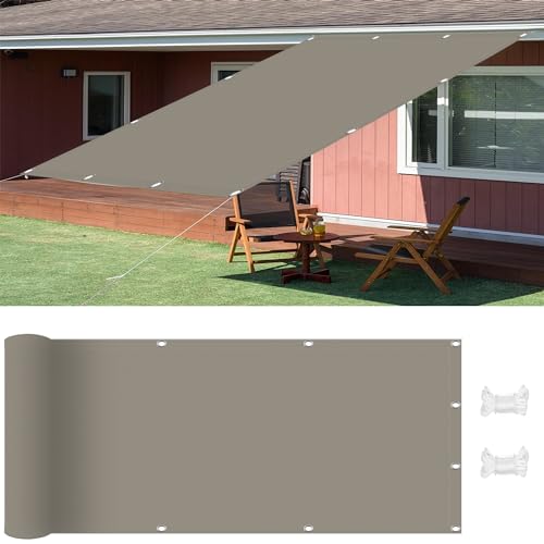 Voile ombrage anti 95% UV et imperméable avec corde pour jardin