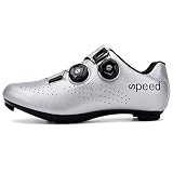 Rennradschuhe Damen Rennradschuh Anti-Rutsch Road Touring Schuhe mit Reflexstreifen für Mountainbike Rennrad, Grau - grau - Größe: 37 EU
