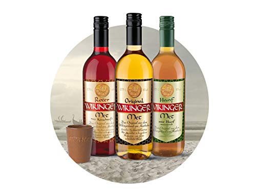 Original Wikinger Met | 1x3 L | Bag in Box | Met Honigwein aus dem Ursprungsland der Wikinger in Norddeutschland | Fruchtig-aromatischer Met | 11% Vol. Honigmet (Packung mit 3)