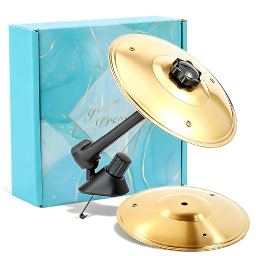 Homelavie Car Crash Cymbal Air Vent Mini Car Symbol Drum, Car Drum Cymbal for Car Cent, Musical Car Accessory for Drivers Fits All Vehicles Gifts for Music Lovers, Dummer, Husband(Gold)