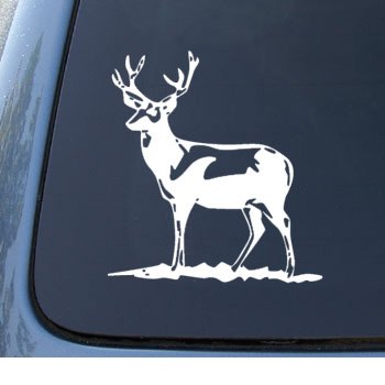 DEER - Hunter Hunting Buck - Car, Truck, Notebook, Vinyl Decal Sticker #1175 | Vinyl Color: White