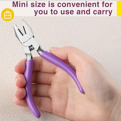 Image of SPEEDWOX Mini Linesman Combination Pliers - Jewelry and Safety Wire Pliers - Screw Extractor and Removal Tool for Stripped Screws