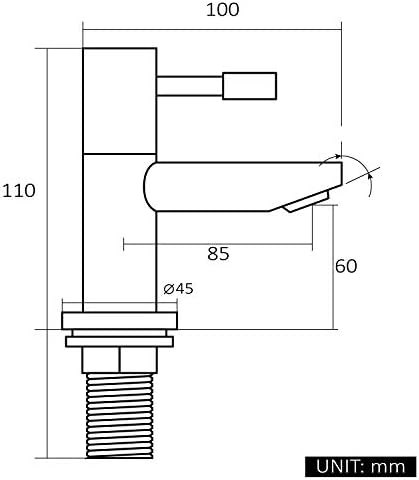Wasserrhythm DT28G Taps Pair, Basin Tap-28g Basin