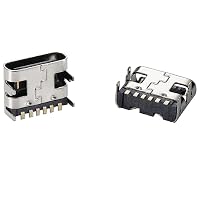 Greluma 30 STK USB-3.1 USB-C-Buchse, 6-polige Typ-C-Buchse für PCB-Design, Heimwerken, Hochstromladung – SMD, SMT – Ansicht 4