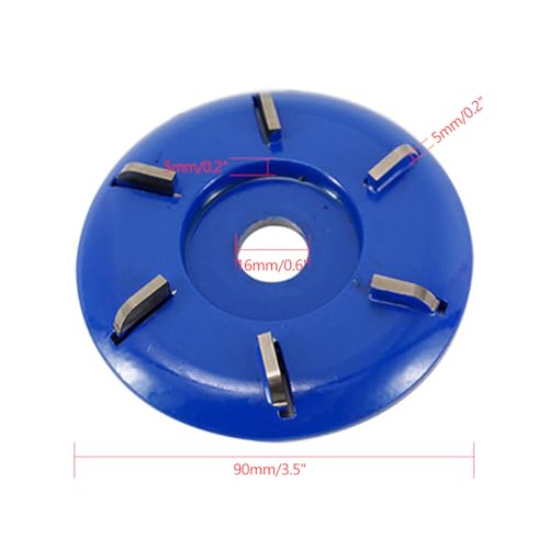 Wood Turbo Carving Disc 6 Teeth for Angle Grinder 4 or 4 1/2" with 5/8" Arbor Upgraded, DIY Wood Carving Tools Cutting Wheel for Fast Sculpting(Arc Blade) by Niansee - Used condition - Image 2