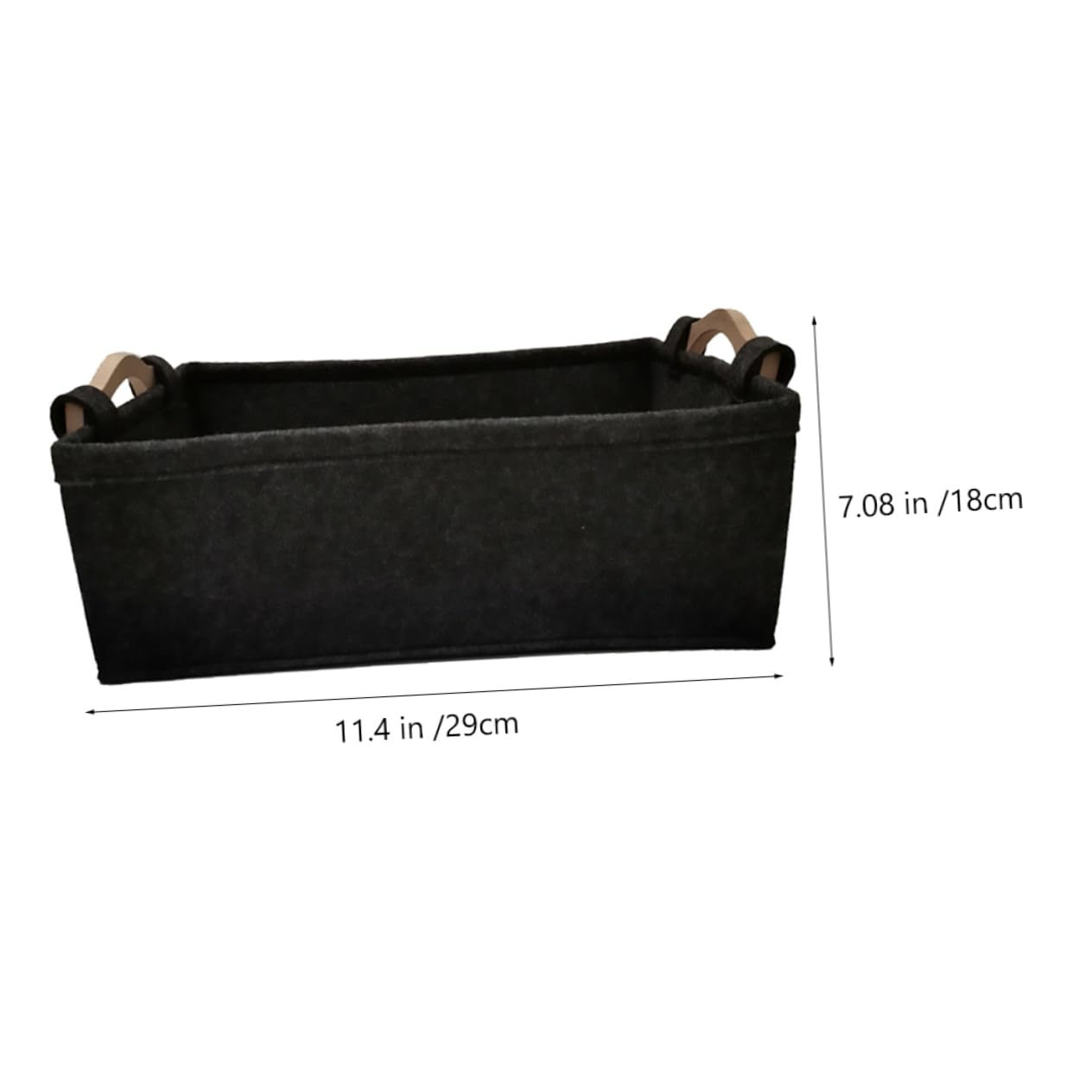 Hohopeti Cute Bins Storage Basket 1pc Felt Storage Box Basket Desktop Handle for Sorting Keeping Table Clean and Adorning Your Home Dark Grey Small