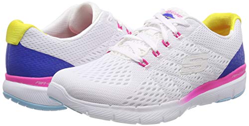 Skechers Women's FLEX APPEAL 3.0 Trainers, Multicolour (White Multi Wmlt), 7.5 (37.5 EU)
