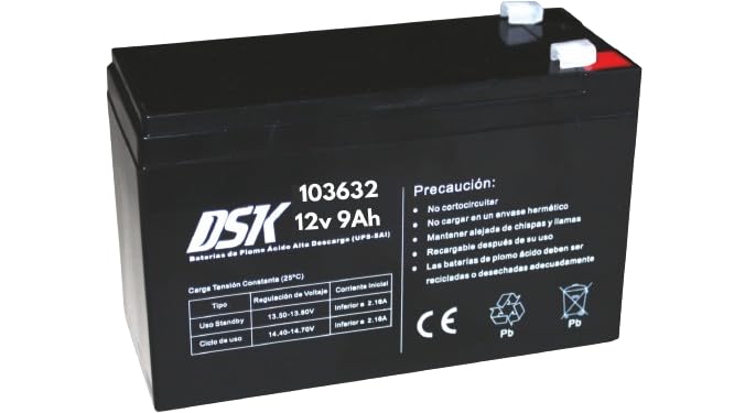 Batterie AGM DSK 12V 9Ah - Haute Décharge pour UPS et Sécurité