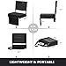 OSPORTIS Stadium Seats for Bleachers with Back Support, Bleacher Backs and Cushion, Wide Padded Portable Chairs Shoulder Strap, Black, 1 Pack