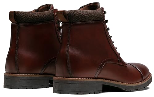 Image of Vostey Mens Boots Motorcycle Casual Boots for Men Zipper Fashion Chukka Boots Mens