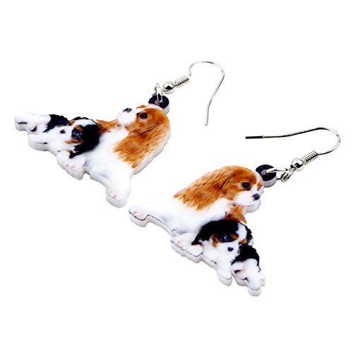 Newei Cute Cavalier King Charles Spaniel Earrings Fashion Pet Jewelry For Girl Women Dog Lovers (Multicolor) #TOP2