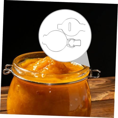 NUOBESTY Metal tel cam toka, paslanmaz çelik, 12 adet, yay mekanizmalı, sızdırmaz kavanoz, mutfak saklama ve gıda saklama için kapaklar - Görsel 7