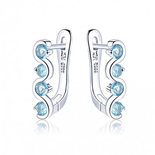 Boucles d'oreilles topaze bleue à clip, le cadeau idéal pour femme
