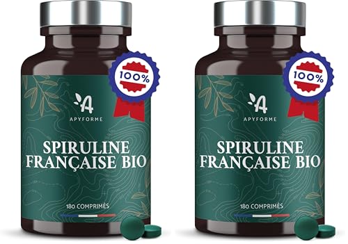 Spiruline BIO Française Apyforme 180 comprimés haute concentration