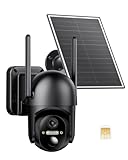 Tefrio Cellular Security Camera Outdoor with 4G LTE SIM Card, No WiFi Needed, Support Unlimited Data Plan, 360° Live Video, PIR Motion Alerts, 2K Color Night Vision, Remote Access for Farm/Jobiste