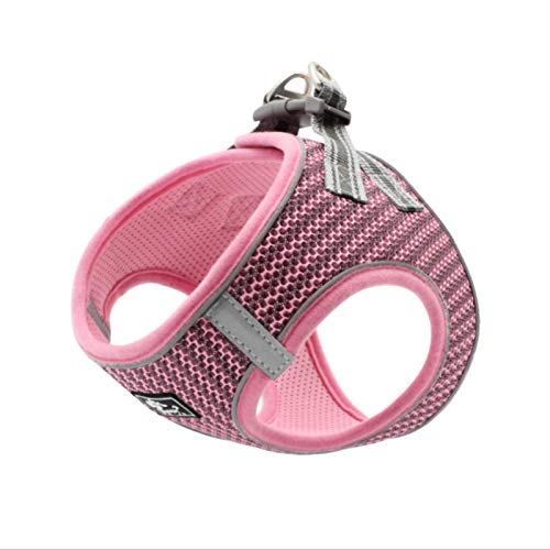 Moniss Conjunto de arnês de coleira para gatos seguro respirável ajustável com tira reflexiva à prov