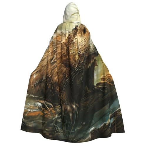 Cape castor adulte idéale pour briller au carnaval et festival