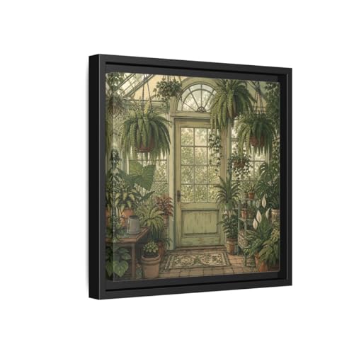 Tableau wabi-sabi serre ancienne 30x30 cm pour deco salon au-dessus du canape