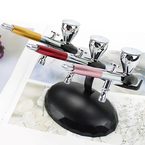 Support de pinceaux de bureau compact à trois compartiments verticaux