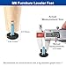 WAFJAMF M6 12PCS Adjustable Furniture Levelers Screw in Threaded, Adjustable Levelers Feet Screw On Furniture Glide Leveling for Table, Chair, Furniture Legs (M6-12PCS)