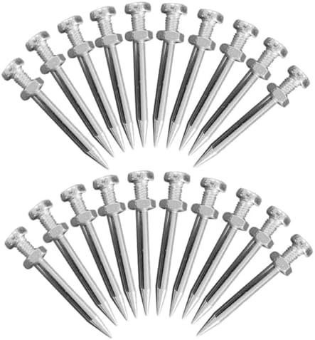 20pcs Lawn Spikes Metal Spikes Lawn Care Equipment Lawn Spike Shoes Nail Lawn Aerator Shoes Spikes Replacement Yard Tools Heavy Shoe Spikes Hole Puncher Scarf Shoes Man Accessories