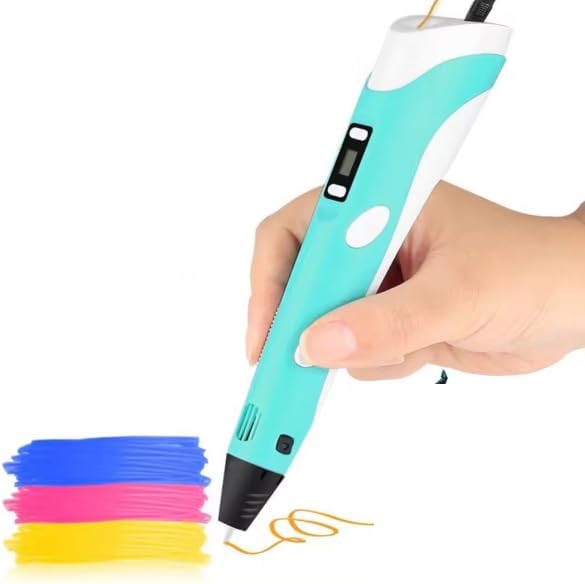 YESVIYA 3D Pen Combo Set for Kids – LCD Display 3D Drawing Pen with Adapter, 13 PLA Filament Refills (1.75mm), Creative Arts & Craft Modeling Kit – Multicolor-image-23