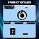 M-VAVE Overdrive Gitarrenpedal, Gitarrenpedal-Effektor, Reverb-Effektor, digitale Modellierung, DC9V/Typ-C, 2 Stromversorgungsmethoden, Blau